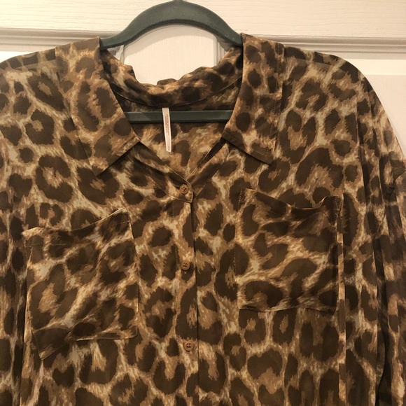 Free People Button up V-Neck Blouse - Picture 4 of 7